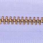 Zips zlat 3 mm  - nedeliten 18 cm