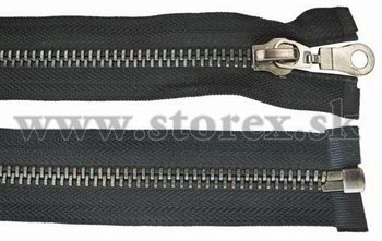 Zips nikel 8 mm - deliten 60 cm