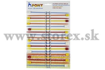 Detsk ihlice 18 cm/sada  - PONY  4-3,25